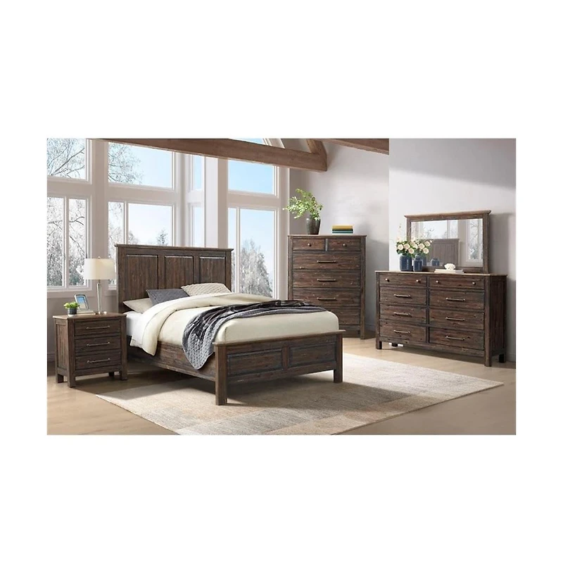 Intercon Nightstand, 3 Drawer in Driftwood and Sable