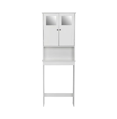 Slickblue Bathroom Cupboard with Double Doors and Extra Storage
