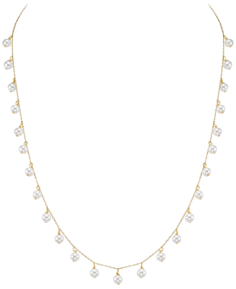 Macy's Cultured Freshwater Pearl Necklace (4-4.5mm) in 14K Yellow Gold