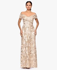 Betsy Adam Womens Off The Shoulder Dress