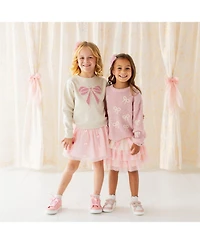 Sweet Wink Baby Girls Pearl Bow Patch Sweatshirt