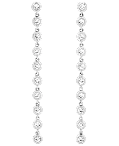 Wrapped Love Diamond Bezel Drop Earrings (1 ct. t.w.) 14k Gold, Exclusively at Macy's