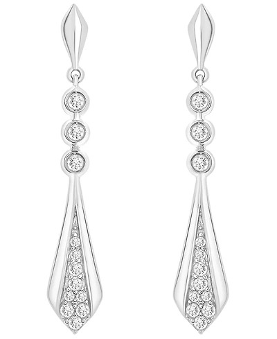 Wrapped Love Diamond Flare Drop Earrings (1/4 ct. tw) 14k Gold, Exclusively at Macy's
