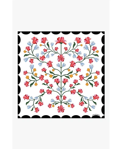 Jessie Zhao New York Double Sided Silk Scarf Floral Echo