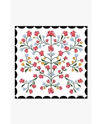 Jessie Zhao New York Double Sided Silk Scarf Floral Echo