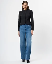 French Connection Women's Round Neck Button Down Jacket