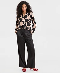 On 34th Women's Solid Satin Wide-Leg Pants, Macy's Exclusive