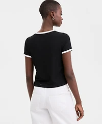 On 34th Women's Knit Short-Sleeve Trim Top, Macy's Exclusive