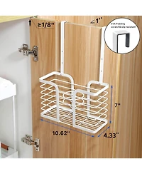 Hair Dryer Holder Adjustable Height - Hair Tool Organizer White Bathroom Organizer Hot Styling Tools Storage for Hair Dryer, Flat Iron, Curling Iron