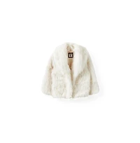 Cotton On Girls Little/Big Zoe Faux Fur Jacket