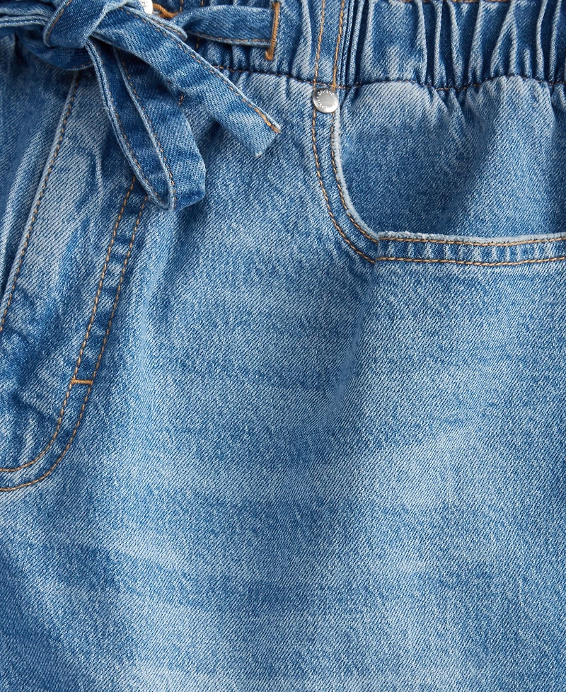 On 34th Women's High-Rise Paperbag-Waist Jean Shorts, Macy's Exclusive