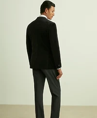Reiss Men's Velvet Single-Breasted Tailored Fit Blazer