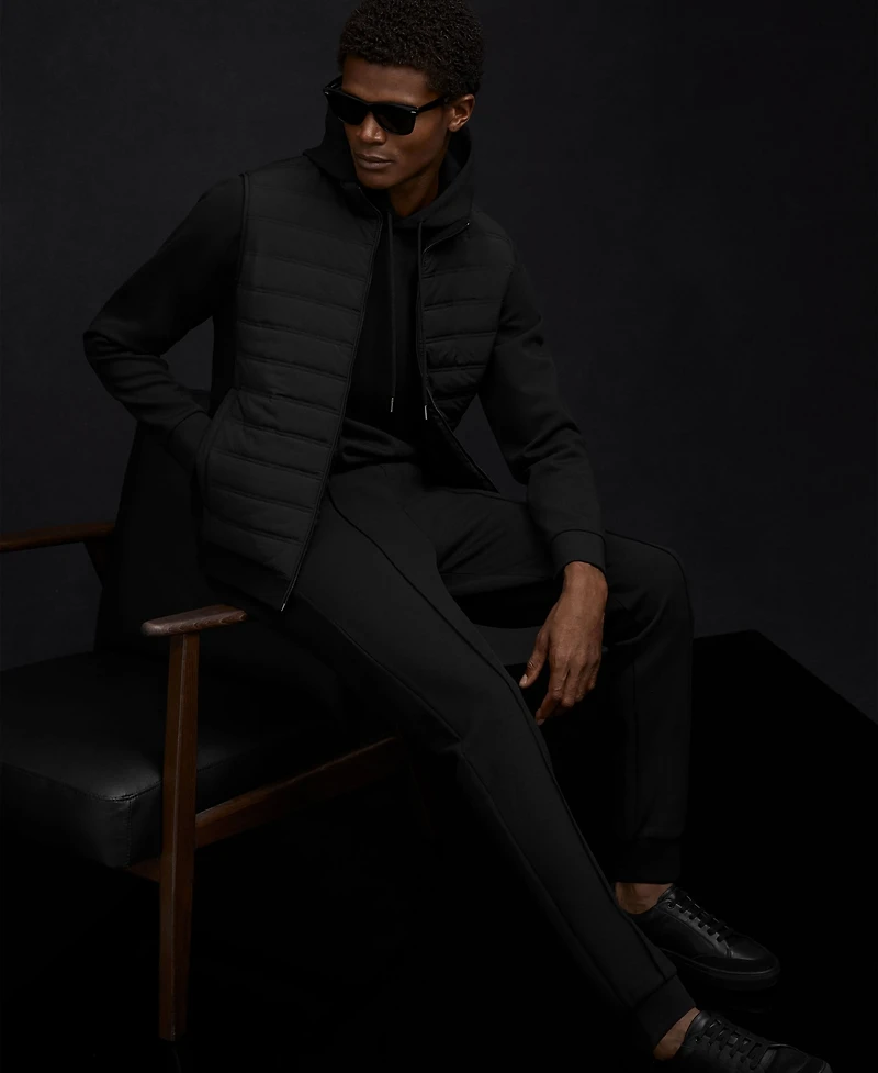 Reiss Men's Interlock Jersey Drawstring Hoodie