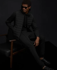 Reiss Men's Interlock Jersey Drawstring Hoodie