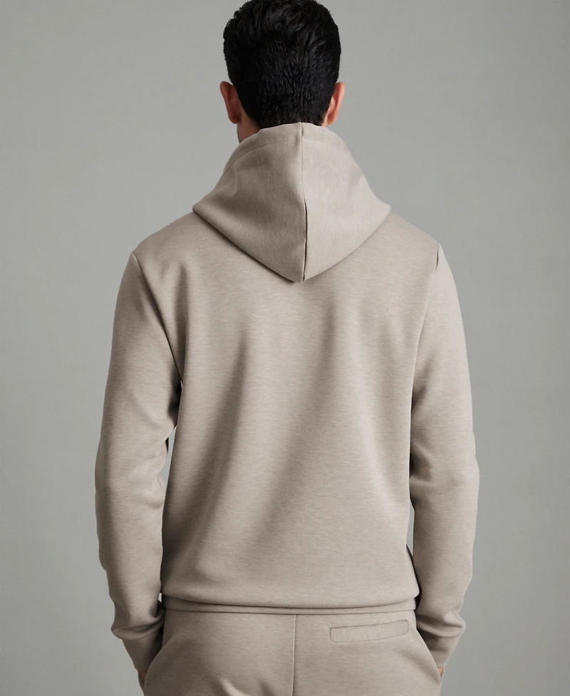 Reiss Men's Fabien Interlock Jersey Drawstring Hoodie