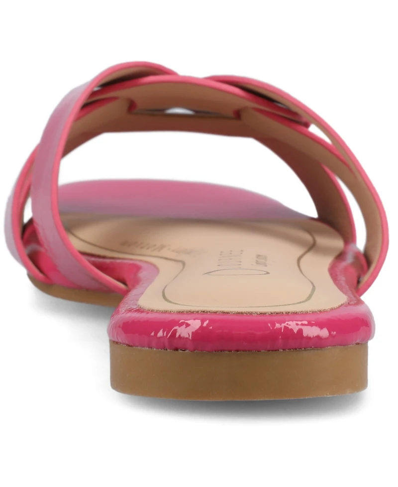 Journee Collection Women's Arrina Slip On Flat Sandals