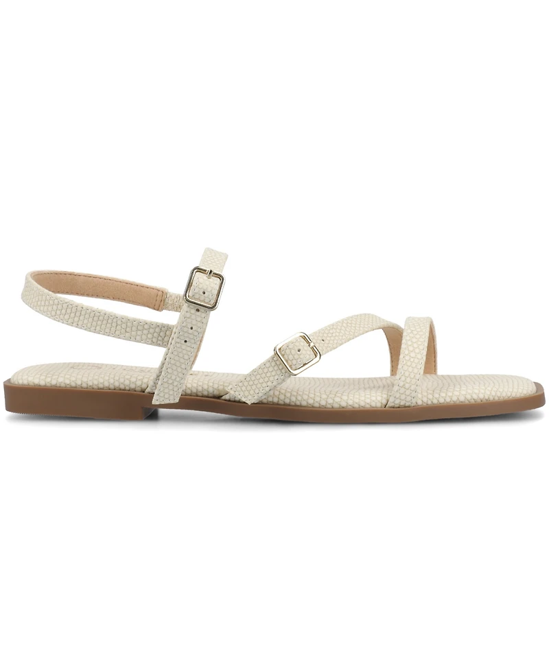 Journee Collection Women's Brianna Open Toe Ankle Strap Sandals