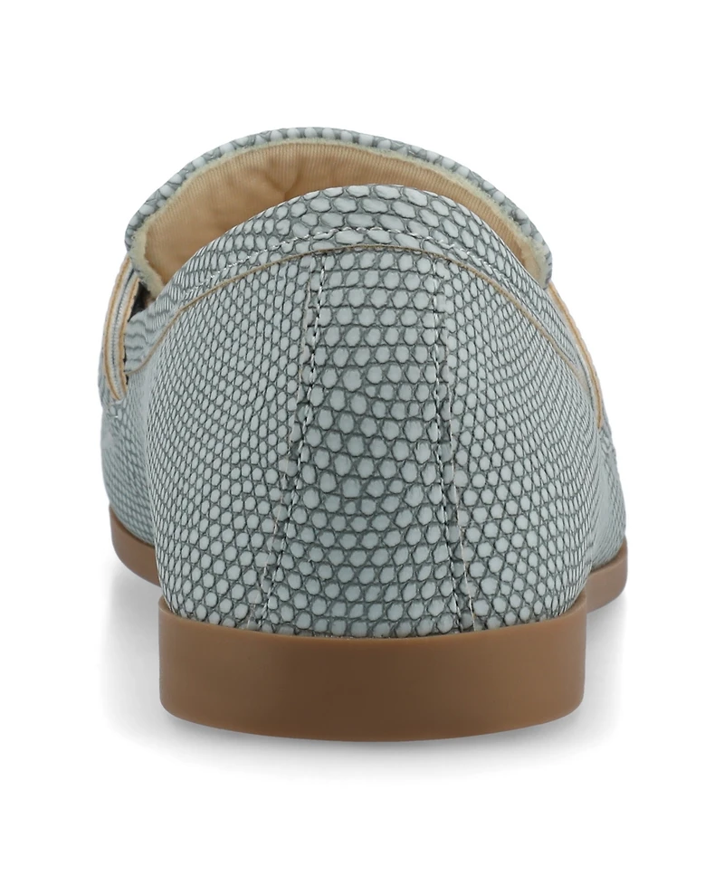 Journee Collection Womens Mizza Comfort System Loafer Slip On Square Toe Dress Flats