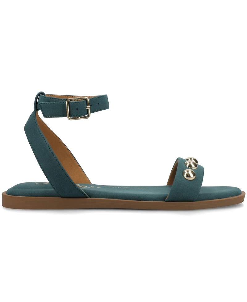 Journee Collection Women's Primrose Ankle Strap Open Toe Sandals
