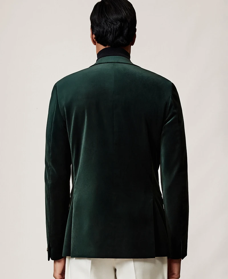 Reiss Men's Single-Breasted Velvet Slim-Fit Blazer