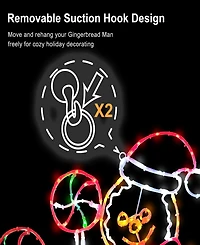 Puleo International 2' Gingerbread Window Decor