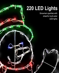 Puleo International 5' 2D Outdoor Snowman Christmas Holiday Decor