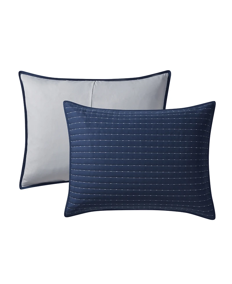 Vcny Home Embroidered Pick Stitch Microfiber 3-Pc. Quilt Set, Full/Queen