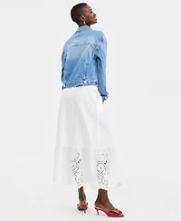 On 34th Women's Cutwork Embroidered Midi Skirt, Macy's Exclusive