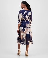 Robbie Bee Women's Tie-Front Midi Dress