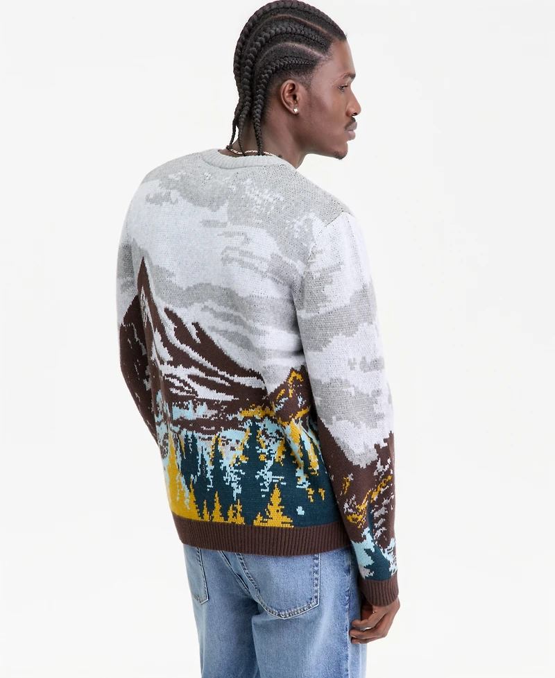 Sun + Stone Men's Scenic Mountain Sweater, Macy's Exclusive