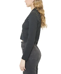 Central Park West Women's Crystal Knit Blazer