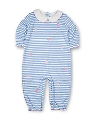 Florence Eiseman Baby Girls Stripe Knit Longall With Embroidered Flowers
