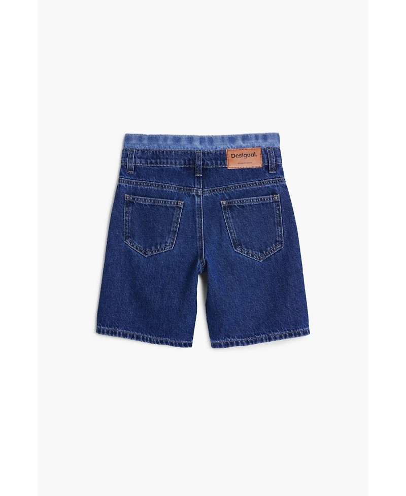 Desigual Boys Boys's Embroidered denim Bermuda shorts