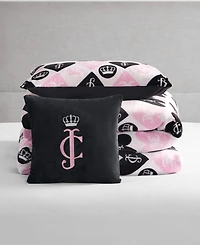 Juicy Couture Plush Reversible Queen Heart Logo 3-Pc. Comforter Set, Twin/Twin Xl