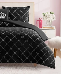 Juicy Couture Plush Reversible Trellis Link 4-Pc. Comforter Set