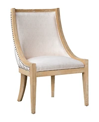 Martha Stewart Collection 24" Upholstery Brass Nailhead Trim Dining Chair