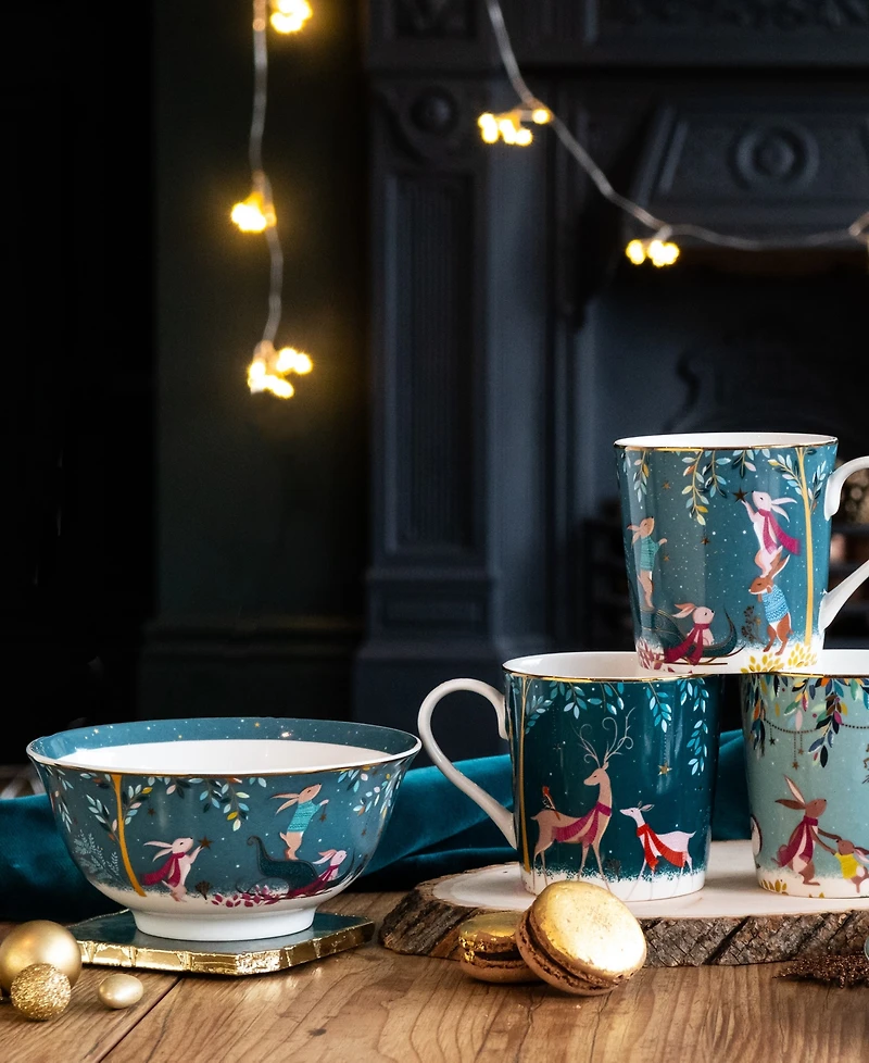 Portmeirion Sara Miller Woodland Tales Rabbit Sleigh Candy Bowl