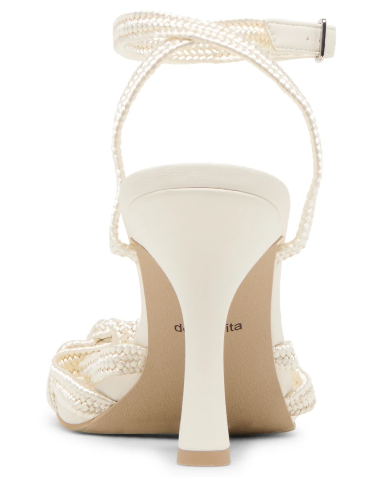 Dolce Vita Women's Helle Imitation Pearl Strappy High Heel Dress Sandals