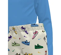 Nike Boys 4-7 Multi Sneaker Rash Guard Top and Swim Shorts, 2-Piece Set