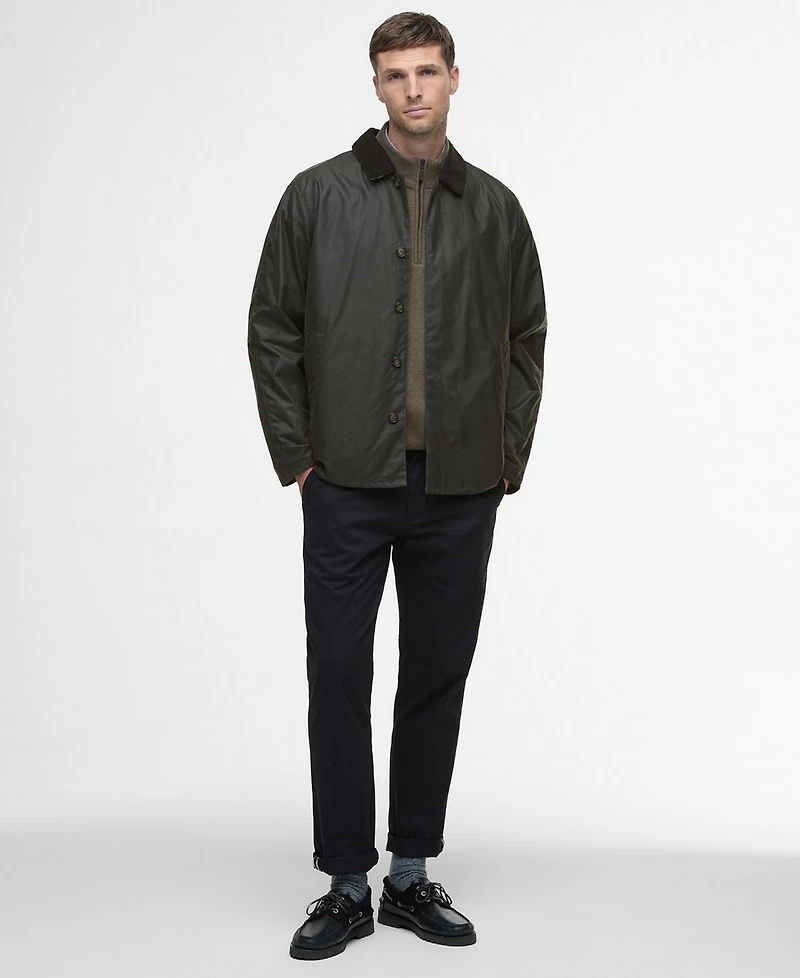 Barbour Men's Short Lorden Wax Mac Collar Jacket