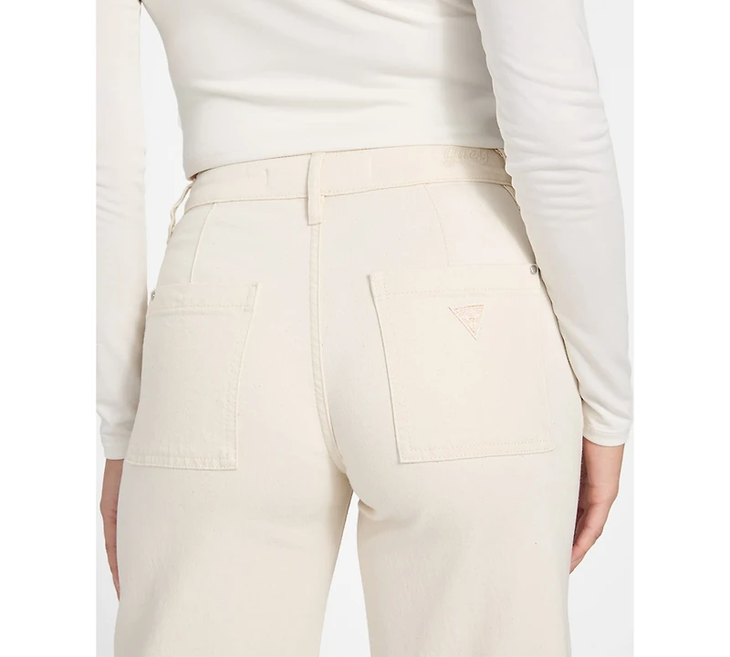 Guess Women's Wide Leg Stretch Denim Jeans