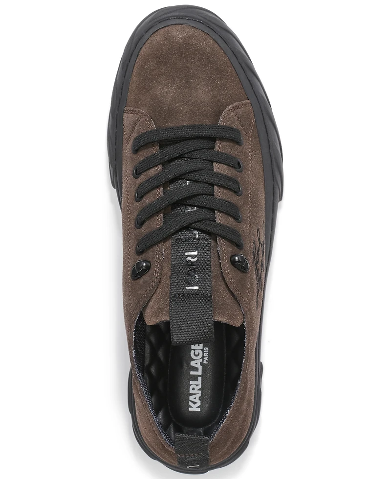 Karl Lagerfeld Paris Men's Round Toe Low-Profile Sneakers