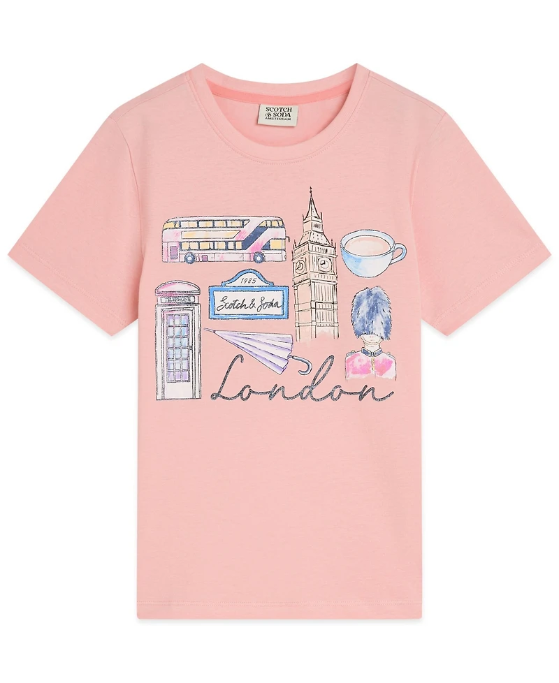Scotch & Soda Girls 4-6X London Graphic T-Shirt