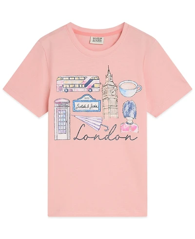 Scotch & Soda Girls 4-6X London Graphic T-Shirt