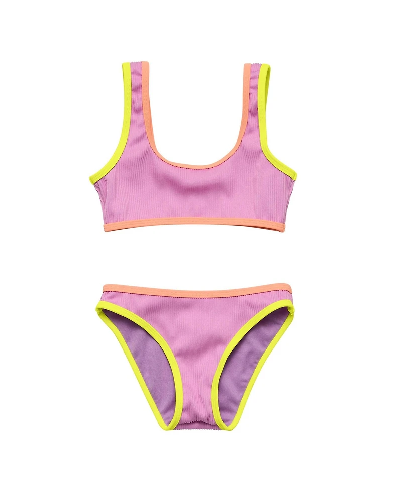 Snapper Rock Big Girls Vacay Pop Recycled Crop Bikini