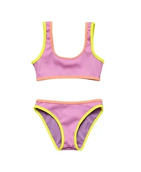 Snapper Rock Big Girls Vacay Pop Recycled Crop Bikini