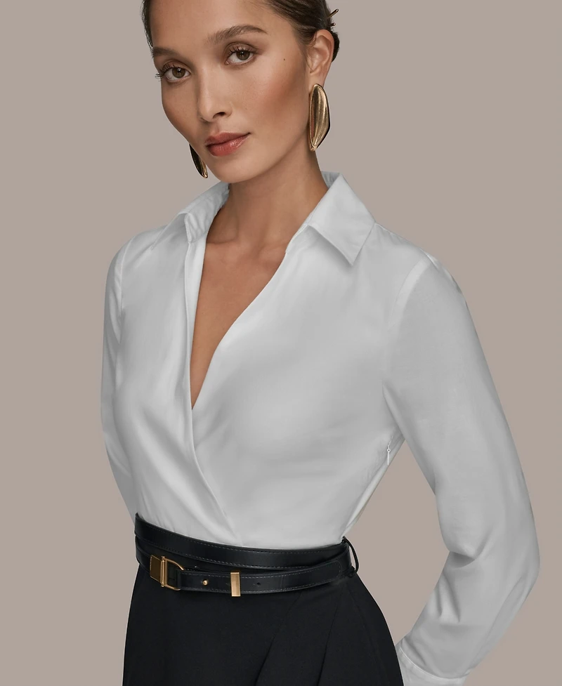 Donna Karan New York Petite Collared Midi Sheath Dress