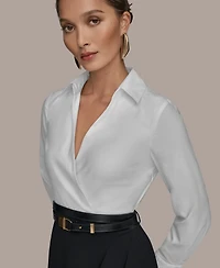 Donna Karan New York Petite Collared Midi Sheath Dress