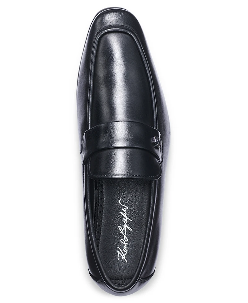 Leather Banded Slip On Loafer With Side Karl