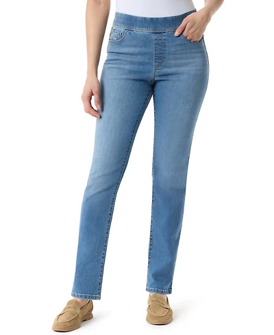 Gloria Vanderbilt Women's Amanda High-Rise Straight Pull-On Jeans